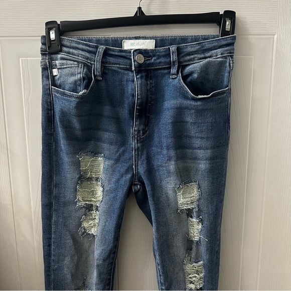 KanCan Other - KanCan Youth Distressed Skinny Jeans Size 16 Tween Raw Hem Ripped Denim